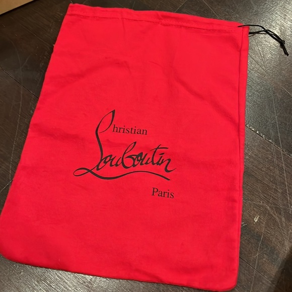 Black suede Louboutin platform heals Sz 38.5 - Picture 7 of 9